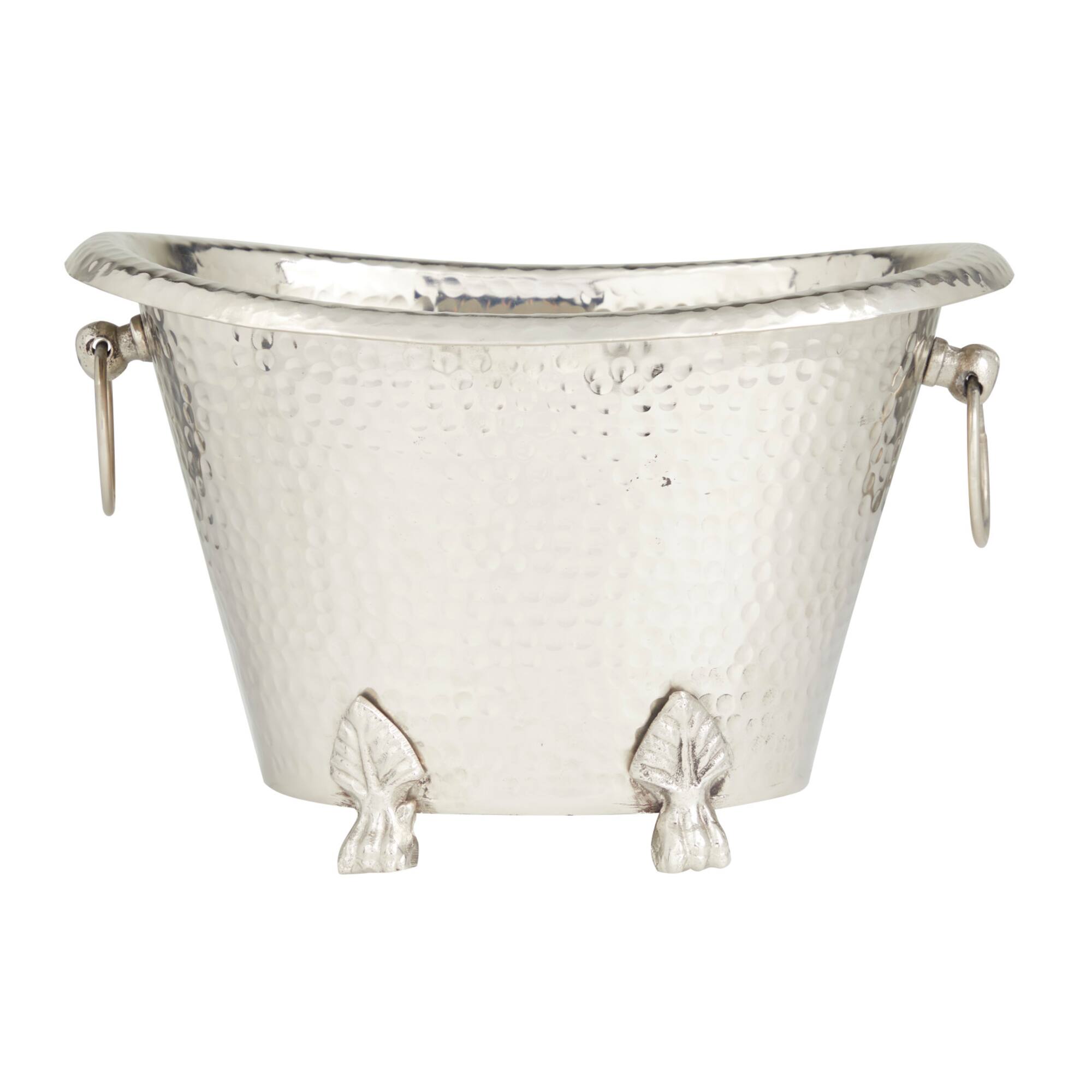 14" Silver Aluminum Traditional Wine Holder